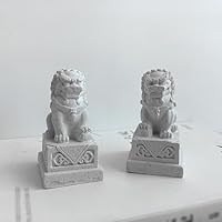 Amazon.co.jp: [dhiuebc] 狛犬 雄雌セット 白 獅子 シーサー 玄関 神棚